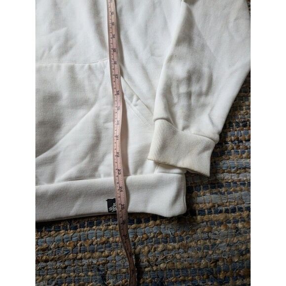 100 Thieves Center Logo Embroidered Hoodie White Thick Cotton Blend Cyber Grunge - Picture 6 of 12